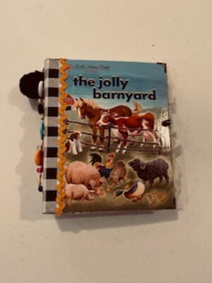 Altered Little Golden Book the jolly barnyard Junk Journal - image1
